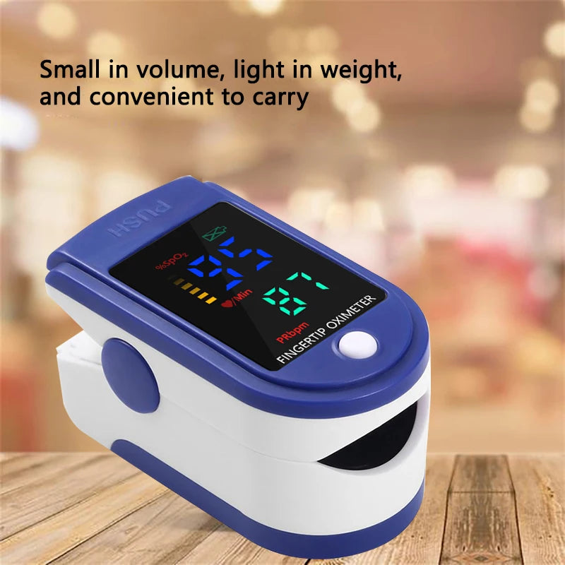 Finger Pulse Oximeter SpO2 Blood Oxygen Saturation Monitor with Rate Measurements Meter Medical Digital LED Heart Rate