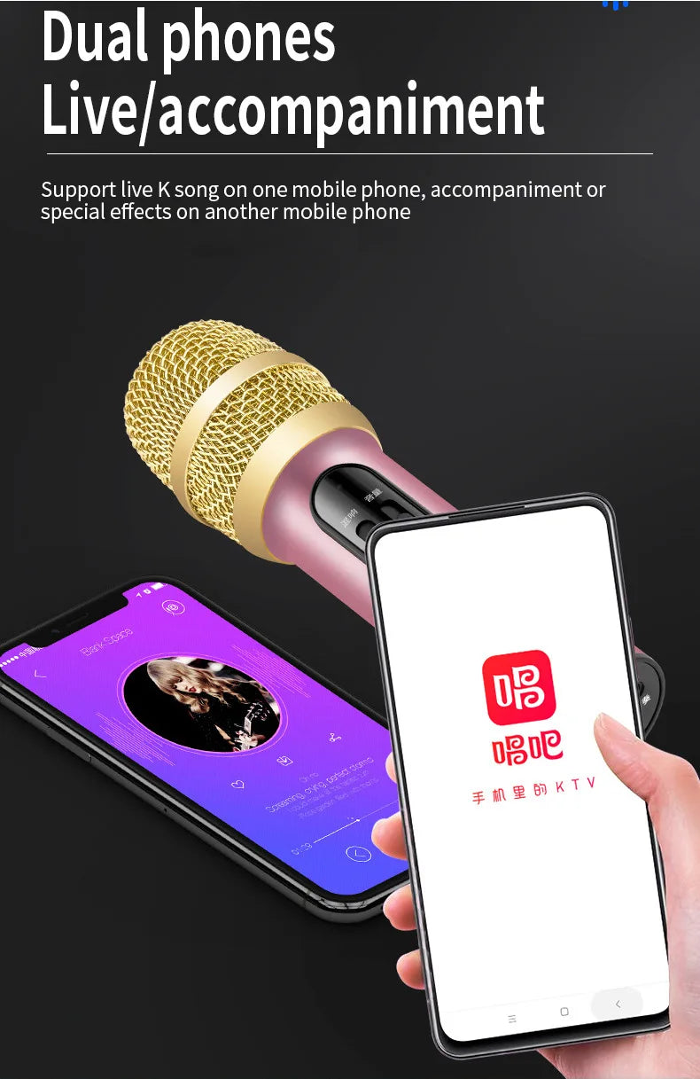 Portable Mini Wireless Condenser Mic Gadget Home Noise Reduction Microphone Integrated Audio Confere for Singing Songs