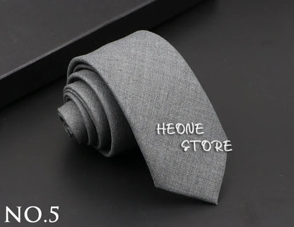 Mens Classic Cotton Ties High Quality Handmade Skinny 6CM Neck Tie Plaid Solid Color Striped Narrow Business Shirt Accessories
