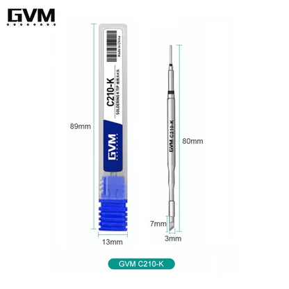 GVM C210 Series Integrated Soldering Iron Tips and Heating Core Efficient Heat Conduction Temperature Recovery for GVM T210