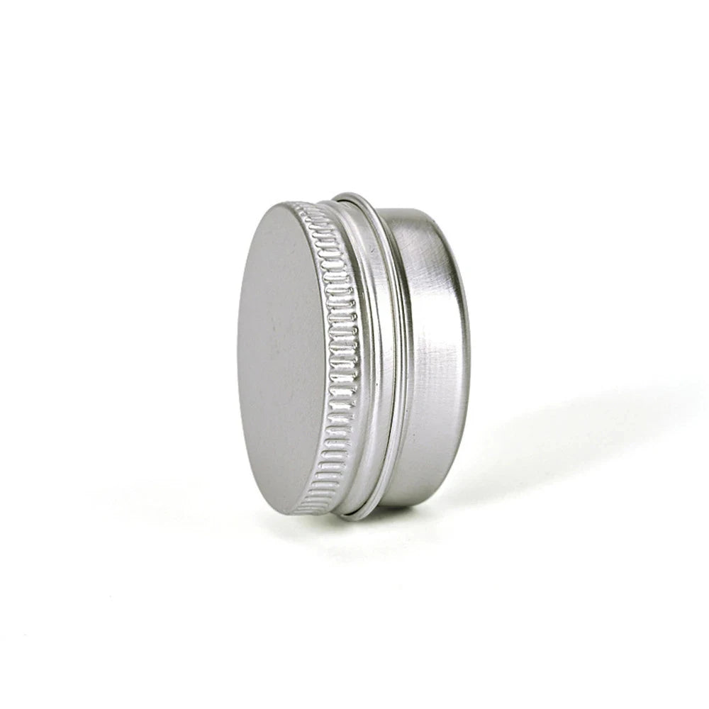 5ml-250ml Cosmetic Aluminum Cans Aluminum Boxes Silver Aluminum Tins Cans Screw Top Round Candle Spice Tins Cans Lid Containers