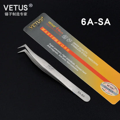 100% brand Stainless Steel anti-static eyelash tweezers superhard Eyelash Extension tool Best Quality Tweezer