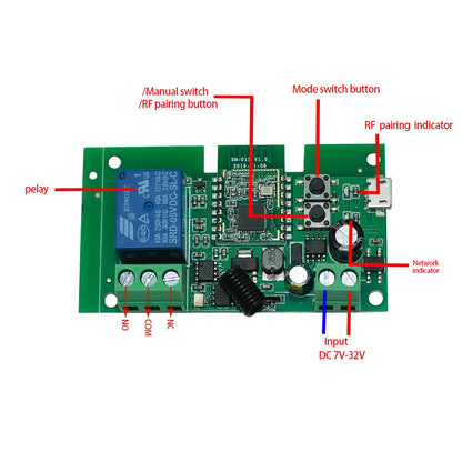 Zigbee Smart Relay Module Switch 1CH 12V 24V 220V 110V RF433 Wireless APP Remote Controller Work With Tuya/Smart-Life APP Alexa