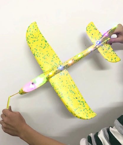 50/33CM Big Foam Plane Glider Hand Throw Airplane Light Inertial Bubble Planes Outdoor Launch Kids Toys for Children Boys Gift