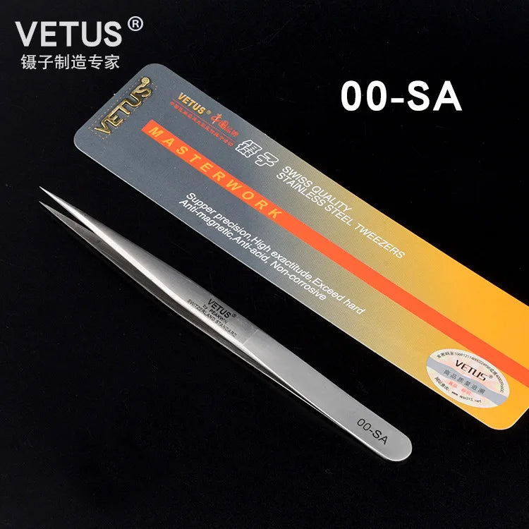 100% brand Stainless Steel anti-static eyelash tweezers superhard Eyelash Extension tool Best Quality Tweezer