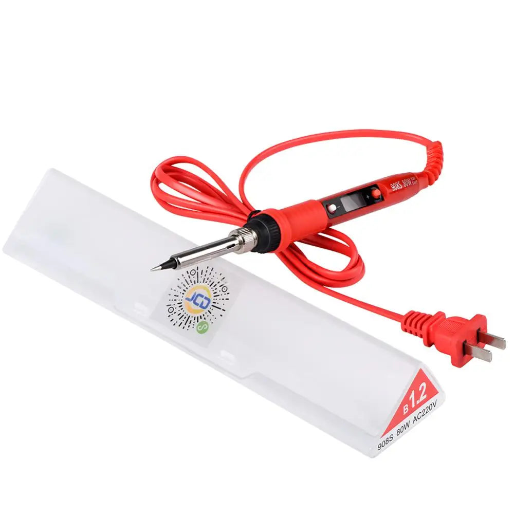 JCD Soldering iron kit adjustable temperature 220V 80W LCD solder welding tools Ceramic heater soldering tips Desoldering Pump