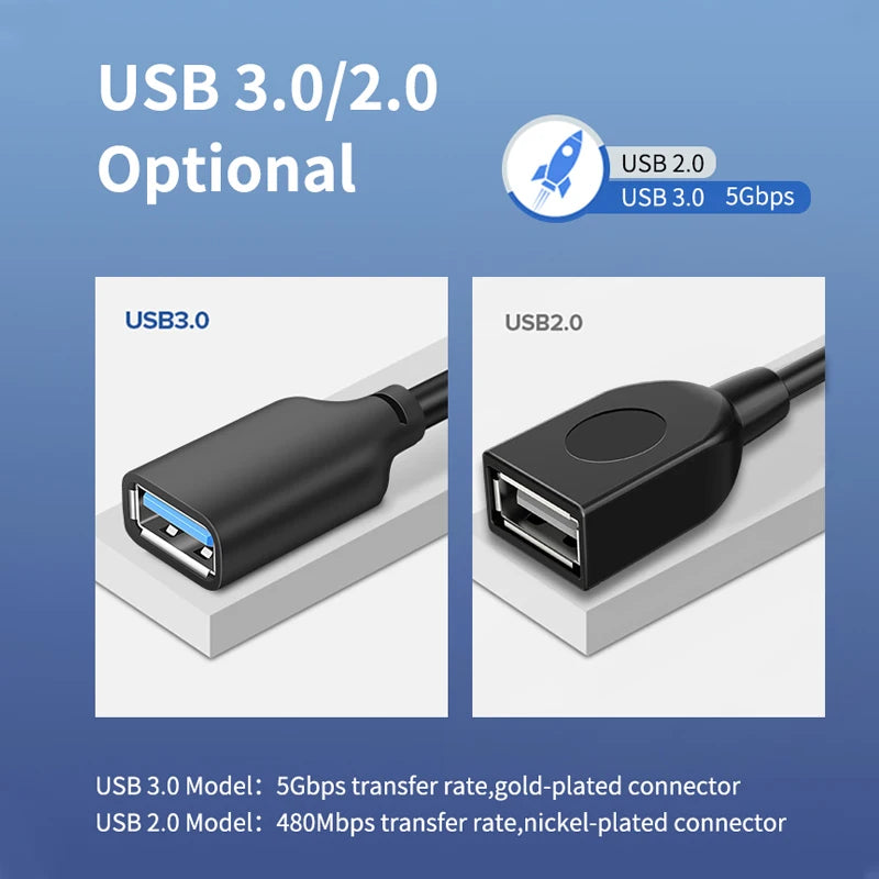 CABLETIME Przedłużacz USB USB 3.0 M/F 5 Gb/s do TV Smart PS4 X box SSD Przedłużacz USB Kabel do transmisji danych C267