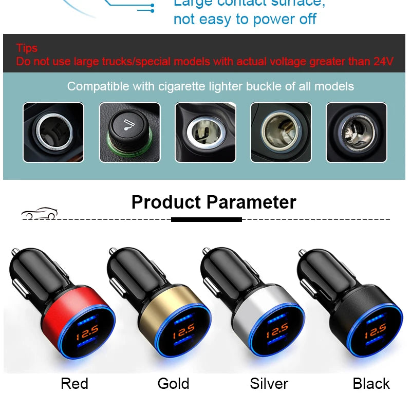 Car Charger Splitter Cigarette Lighter Socket Fast Charger on USB For Citroen C4 C5 C3 Ford Focus 2 3 4 Fiesta Mondeo Kuga