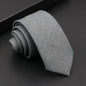 Mens Classic Cotton Ties High Quality Handmade Skinny 6CM Neck Tie Plaid Solid Color Striped Narrow Business Shirt Accessories