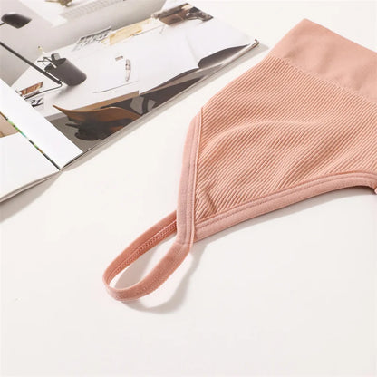 Women Seamless Bra Panties Set U Back Bra Fitness Crop Top Sexy Lingerie Set No Pads Brassiere Low Rise Briefs Underwear Set