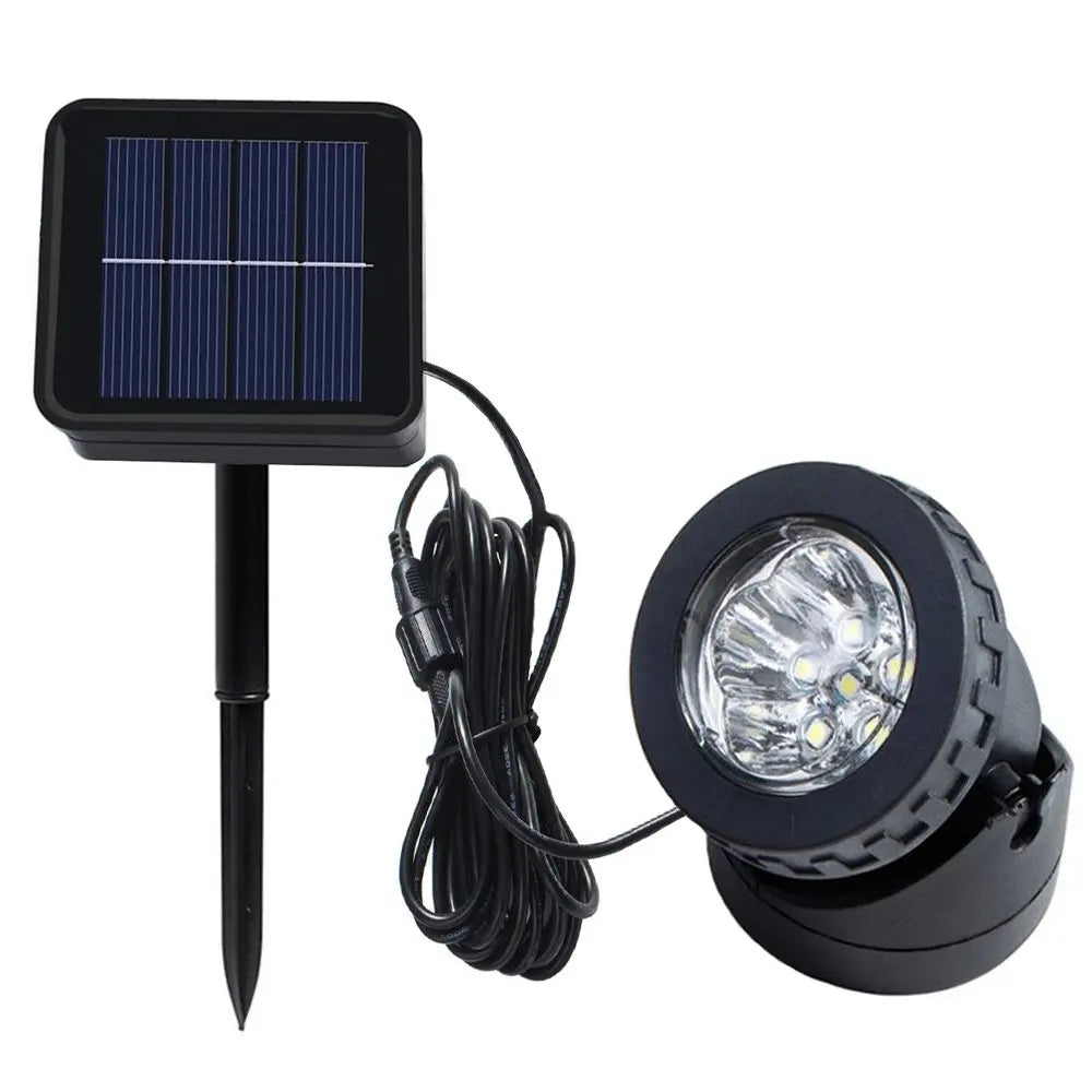 LED Solar Pond Spotlights IP68 Waterproof Outdoor Garden Landscape Fountain Lights for Lawn Lighting Decor