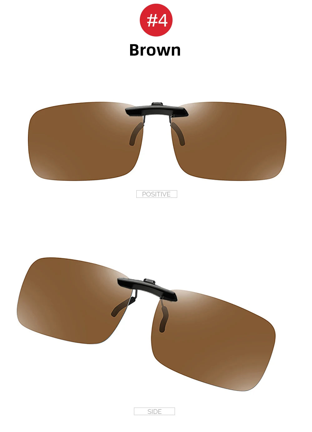VIVIBEE Mens Fishing Clip On Sunglasses Mirror Blue Eyeglasses Polarized UV400 Women Square Night Vision Driving Sun Glasses