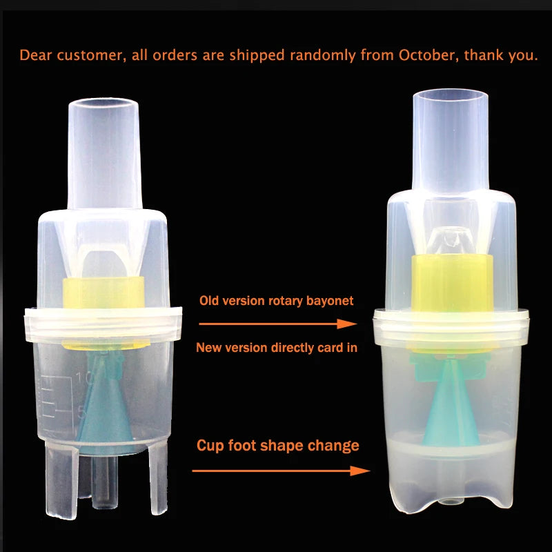 New 10ml Nebulizer Nhaler Parts Atomized Cup Inhaler Compressor Part Spray Injector Parts for Adult Child Family