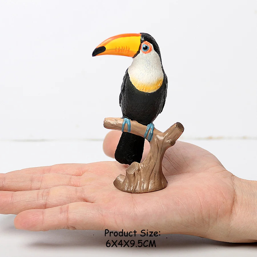 Simulated Bald Eagle Owl pelican Parrot Swan Birds Hand Painted Model Toy Figurine for Kids' Collection Science Educational Toys