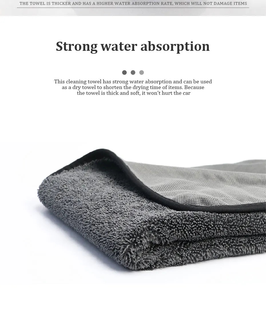 40x40/40x60/60x90CM Microfiber Towels 600GSM Ultra-Thick Car Washing Towel Auto Extra Soft Rag Car Care Cleaning Drying Cloth