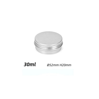 5ml-250ml Cosmetic Aluminum Cans Aluminum Boxes Silver Aluminum Tins Cans Screw Top Round Candle Spice Tins Cans Lid Containers