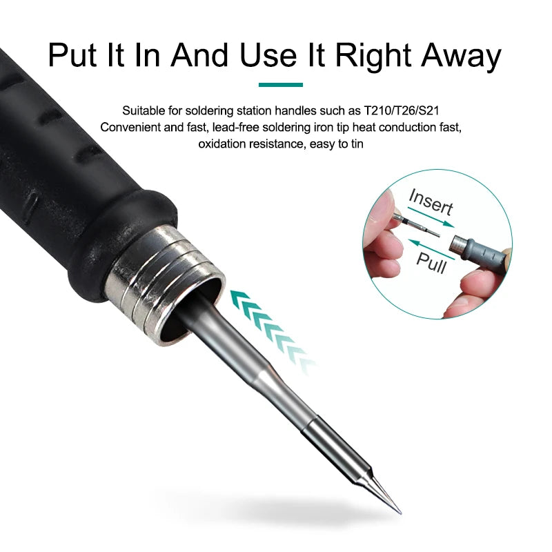 GVM C210 Series Integrated Soldering Iron Tips and Heating Core Efficient Heat Conduction Temperature Recovery for GVM T210