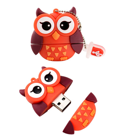 JASTER Uroczy Kreskówkowy Zwierzęcy Pendrive USB 64 GB Pingwin Kot Pamięć USB 32 GB Sowa Dinozaur Pendrive 16 GB Pszczoła Lis Pendrive 8 GB