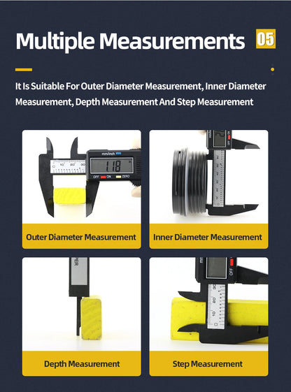 Digital Caliper Electronic Plastic Calipers Vernier Measuring Tools Carpentry Tool Ruler Large Screen Pachometer Digital Caliber