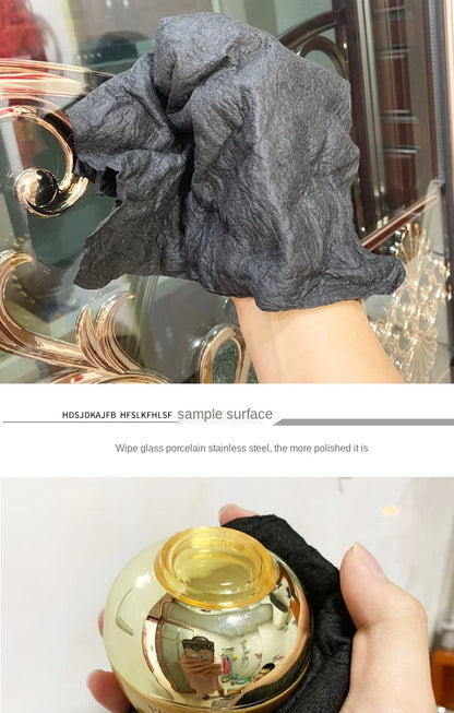 Professional Streak-Free Magic Cloth - Extra Thick Absorbent Cleaning Towel for Windows/Mirrors/Glass, Non-Scratch Multipurpose