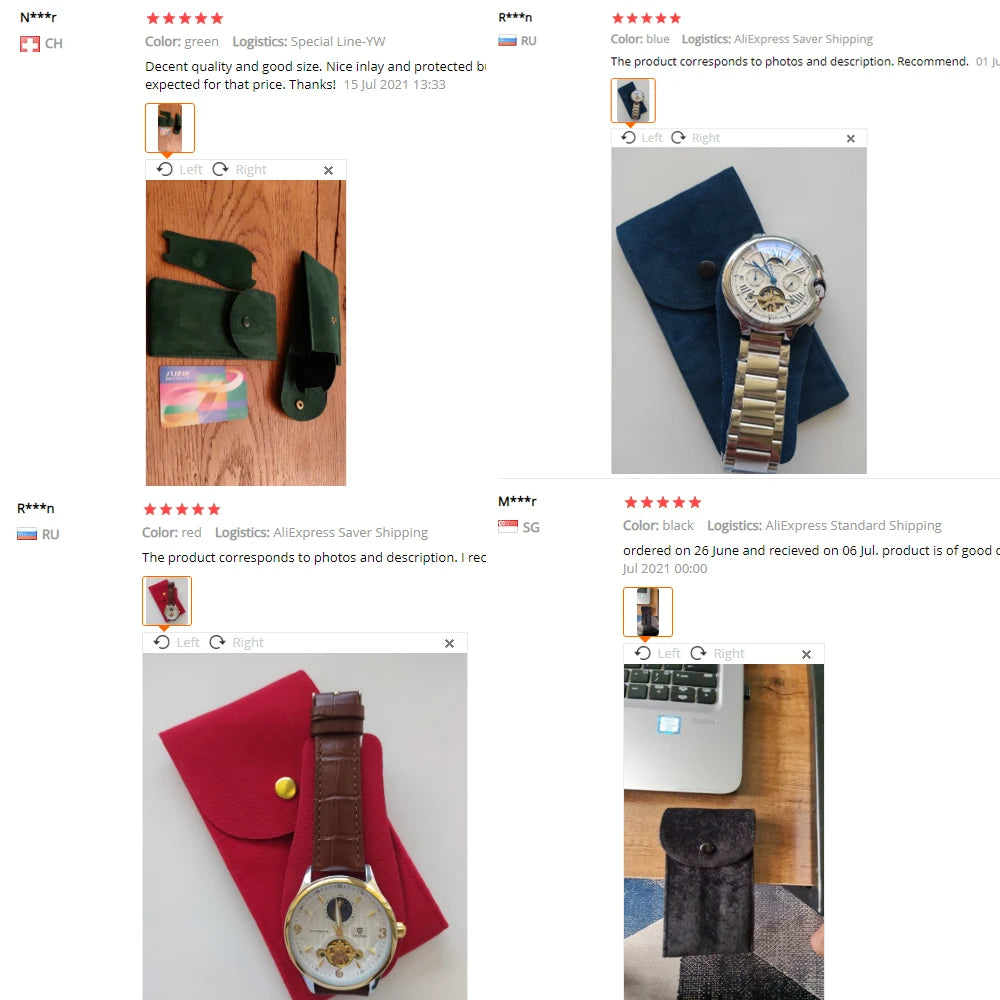 Portable Watch Bag Gift Shock-proof Press Velvet Snap Design Jewelry Box Watch Packing Pouch Storage Bag Single Watch Display