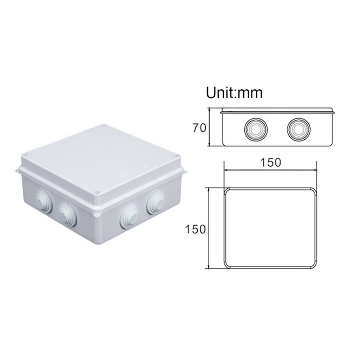 RA RT Wholesale ABS Plastic IP65 IP55 Waterproof Junction Box DIY Outdoor Electrical Connection Box Cable Branch Box