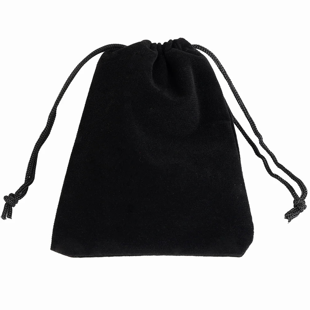 25/50pcs/Lot Golden Color Edge Velvet Jewelry Gift Bag 5x7 7x9 9x12cm Drawstring Wedding Display Sweets Packing Bag Wholesale