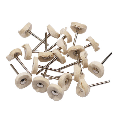 2.35/3mm Shank 40 Pieces Muslin Polishing Buffing Wheel Buffs Set Fits Dremel Rotary Tools