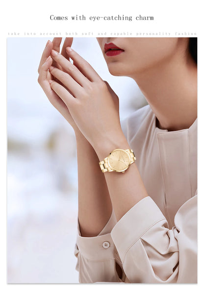 2021 New Watch Women Watches Set Top Brand Luxury Gold Waterproof Quartz Wrist watch ladies Clock Fashion Simple Women Relogio