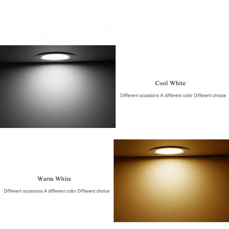 LED Downlight  10PCS Dimmable  220V 3-color dimming LED downlight  5W 7W 9W 12W 15W Recessed in LED Ceiling Downlight Light Lamp