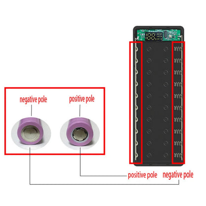 Welding Free 10*18650 Battery Storage Box 2 USB Power Bank Case 5/12V DIY Shell 18650 Battery Holder Case PD QC 3.0 Quick Charge