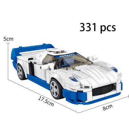 City Speed Racing Car Model Building Blocks DIY Bricks MOC Toy Classic Rally Sports Super Racer Vehicle Christmas gift technique