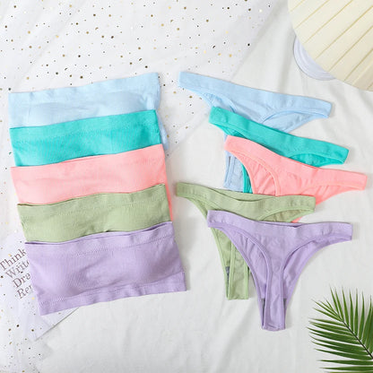 Women Strapless Bra And Panties Set Push Up Bra High Waist Thong  Seamless Underwear Sexy Tube Bra Female Sexy Lingerie Set