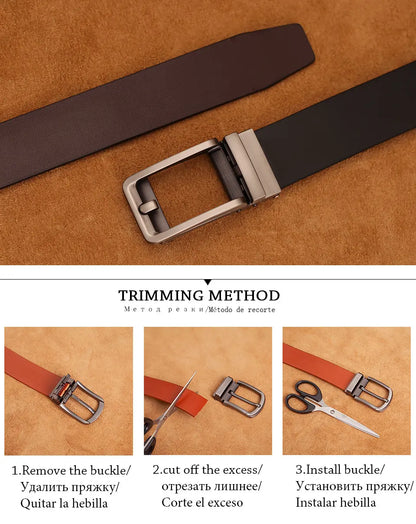 New High Quality Luxury Genuine Leather Belt Designer Belts Men Automatic Buckle Business Trouser Strap Cinturones Hombre Cinto