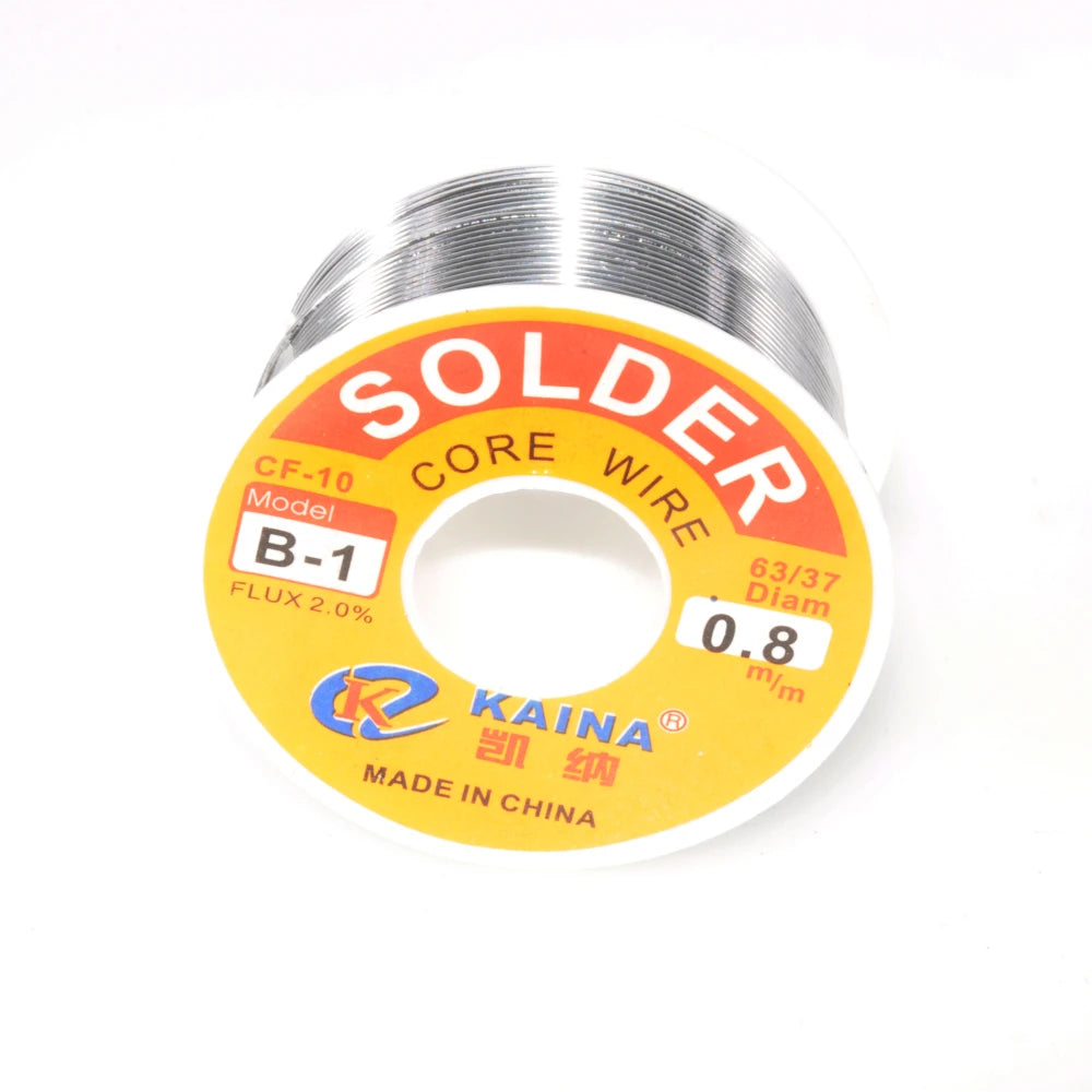 100G Rosin Solder Wire Tin B-1 63/37 CF-10 Flux 2.0% 0.5/0.6/0.8/1.0/1.2/1.5/2.0mm Welding Soldering Iron Cord Reel