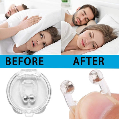 4Pcs Silicone Magnetic Stop Snoring Device Professional Sleeping Aid Relieve Anti Snore Clip Latest