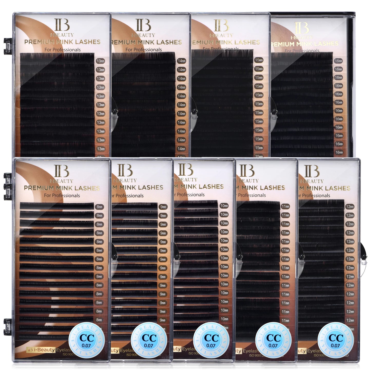 I Beauty Eyelash Extension Premium Real Mink Eyelashes CC SS D Curl ibeauty Volume Lash Origianl IB Lash Korea 7-16mm New