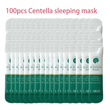 100 Pcs LAIKOU Moisturizing Sleeping Mask Sakura Snail Seaweed Centella Face Mask Tendering & Nourishing Oil-control Skin Care