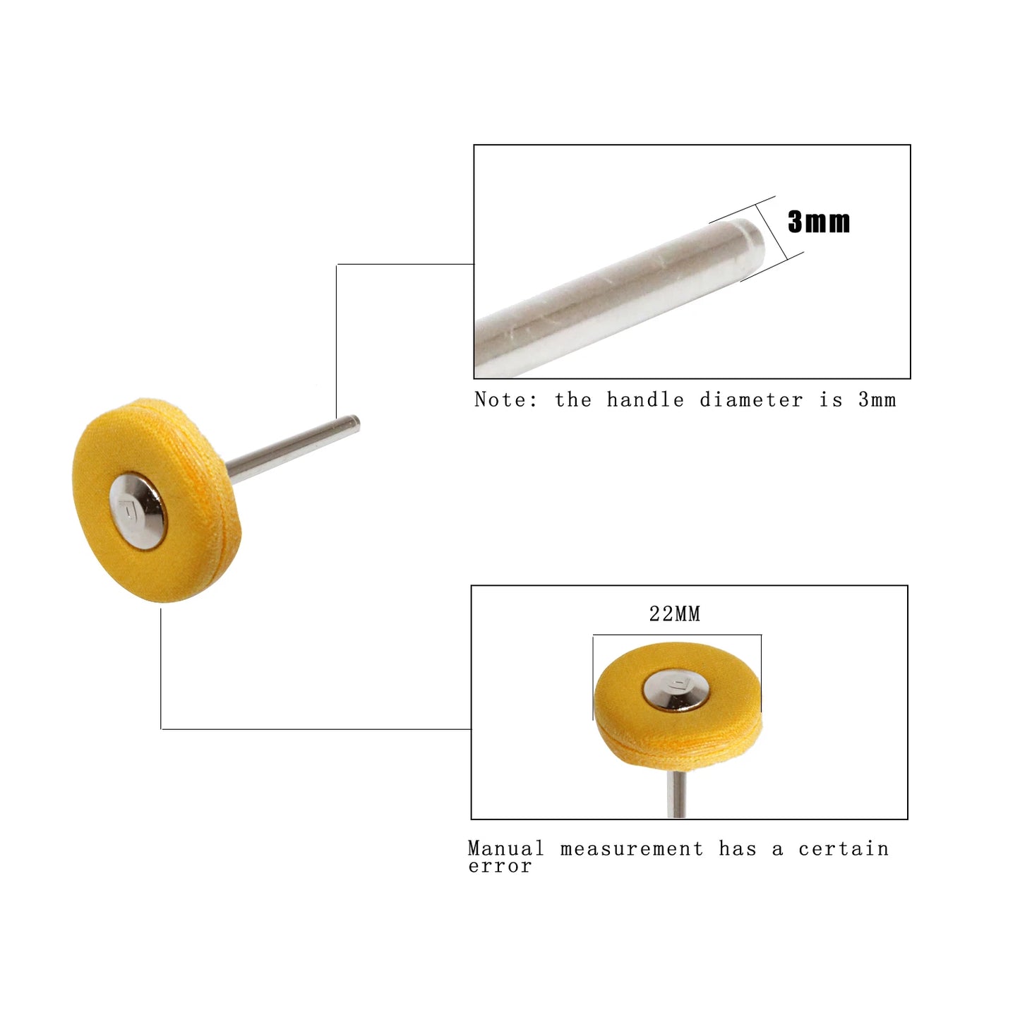 2.35/3mm Shank 40 Pieces Muslin Polishing Buffing Wheel Buffs Set Fits Dremel Rotary Tools