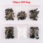 100pcs Trim Panel Retainer Fastener Kit Mixed Auto Fastener Clip Car Body Push Retainer Pin Rivet Bumper Door Car Accessories