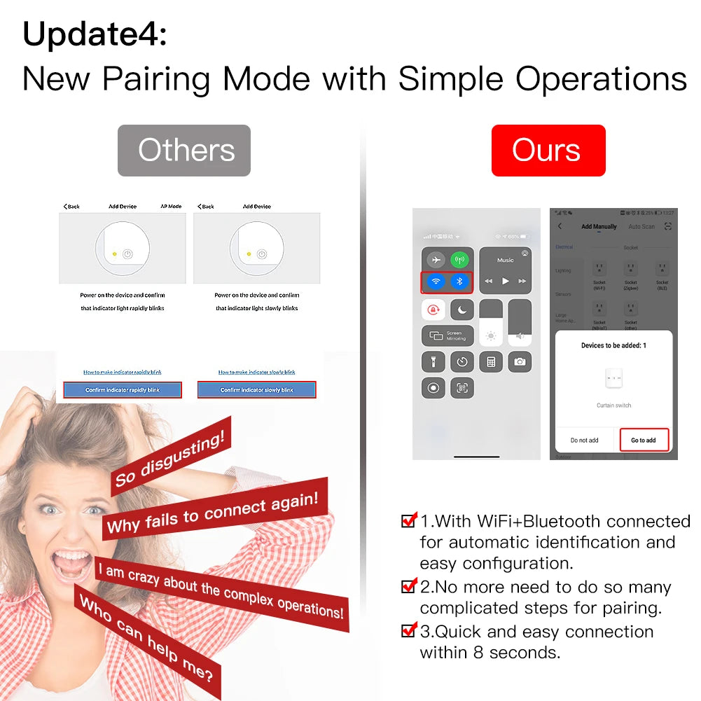 MOES Touch Design WiFi Smart Curtain Switch for Motorized Curtains and Roller Blinds work with Tuya Smart Life App Alexa Google
