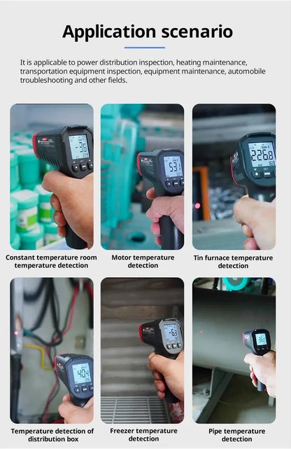 UNI-T Infrared Thermometer UT306S UT306C Non-contact Industrial Laser Digital Temperature Meter Temperature Gun Tester -50-500