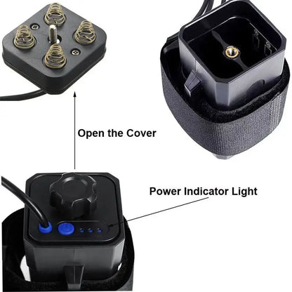 Portable 4X 18650 Waterproof Battery Pack Case Power Bank Storage Box For Bicycle Bike Lamp 8.4V 5V DC Output Without Battery