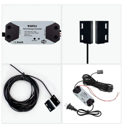 Wofea Smart WiFi Garage Door Opener Switch Controller Compatible with Alexa Echo Google Home SmartLife/Tuya APP No Hub Required