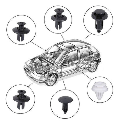 100pcs Trim Panel Retainer Fastener Kit Mixed Auto Fastener Clip Car Body Push Retainer Pin Rivet Bumper Door Car Accessories