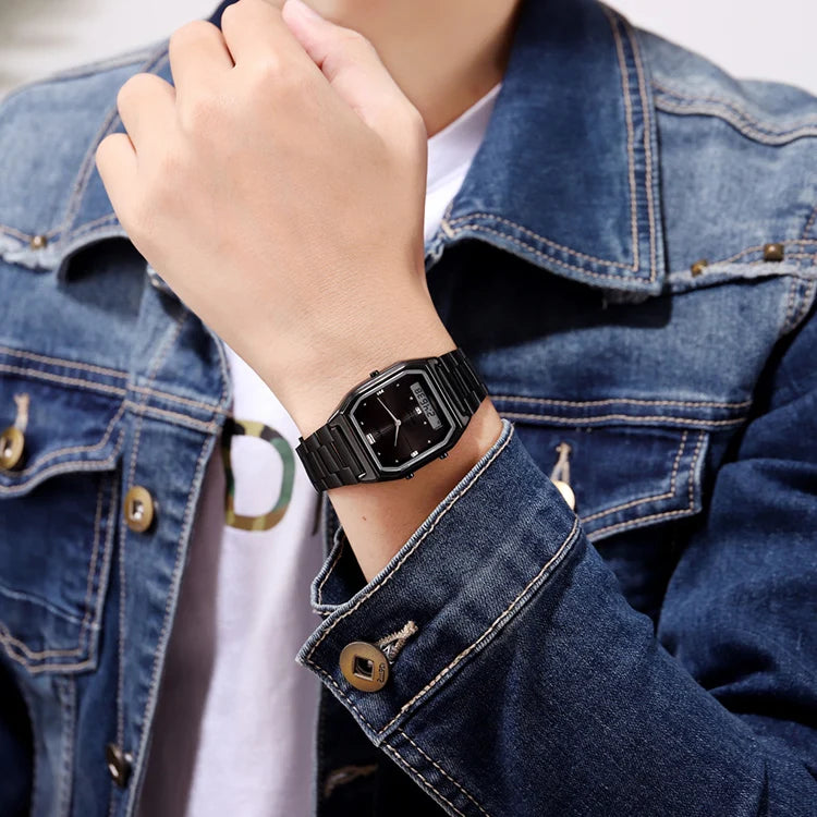 SKMEI Fashion Sport 3Time Chrono Digital Electronic Wristwatch For Men Women Double Display Waterproof Chrono Watch Reloj Hombre