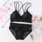 Women Lace Bra And Briefs Set Backless Bralette Solid Color Underwear Wireless Lace Bra Top Sexy Lingerie Set Female Intimates