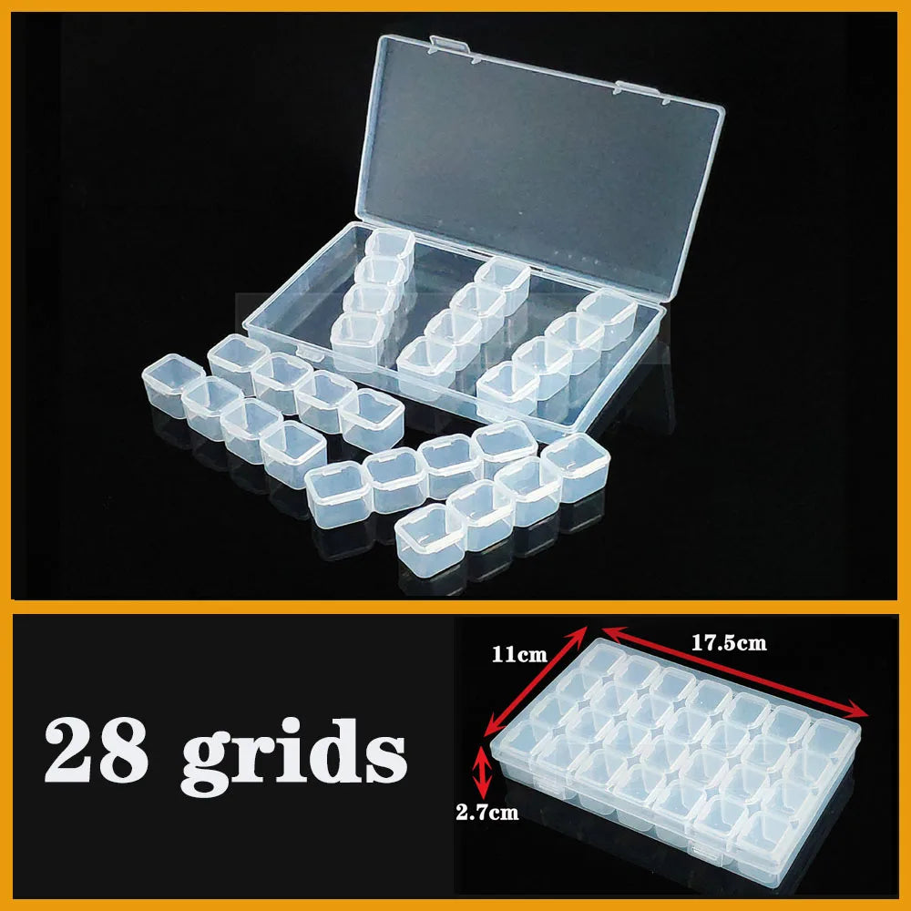 Transparent Plastic Box Screw Compartment Box Jewelry Earring Display Case Container Clear Terminal Organizer Tool Storage boxes