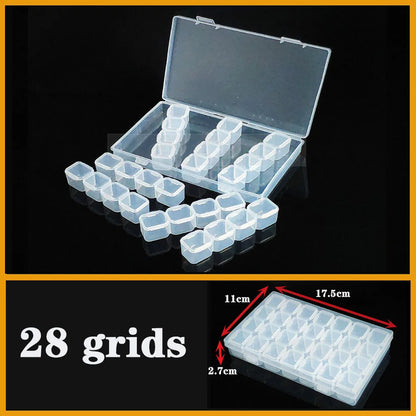Transparent Plastic Box Screw Compartment Box Jewelry Earring Display Case Container Clear Terminal Organizer Tool Storage boxes