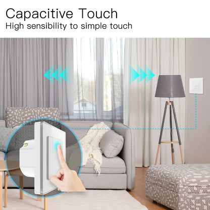 MOES Touch Design WiFi Smart Curtain Switch for Motorized Curtains and Roller Blinds work with Tuya Smart Life App Alexa Google